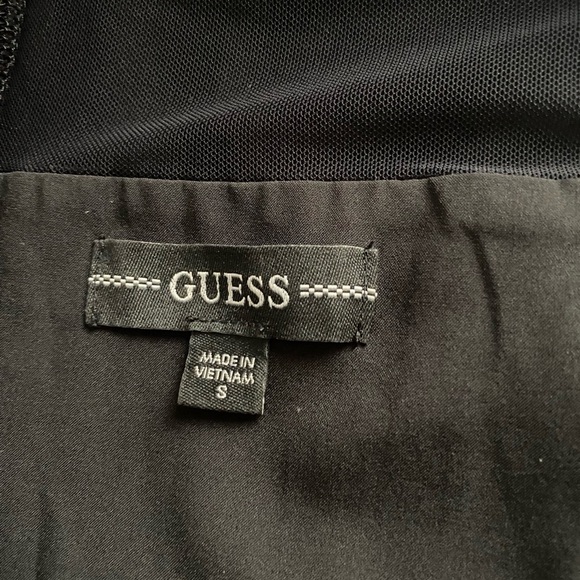 Guess Women’s Black Bodycon Long Sleeve Sheath Cocktail Mini Dress Size S Goth - Picture 5 of 7
